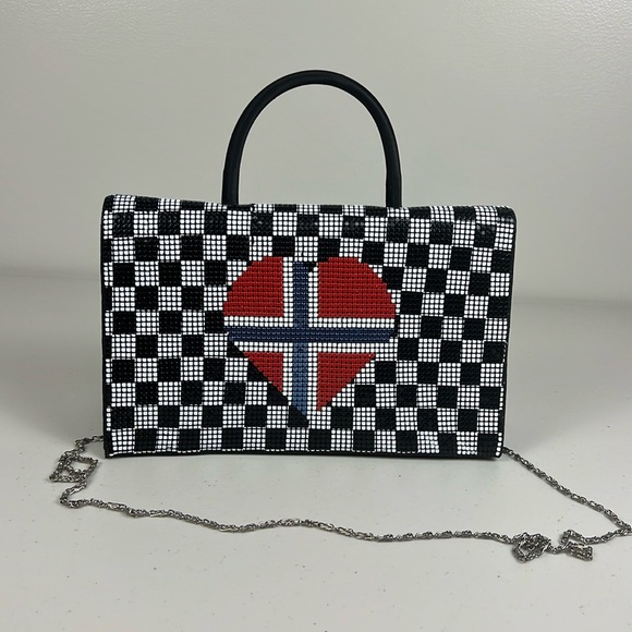 Laila the essence of Norway Bag beaded Purse Metal Mesh Unique Vintage EUC - Picture 1 of 12